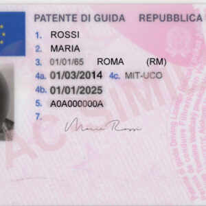 CLASSY ITALIAN DRIVER’S LICENSE